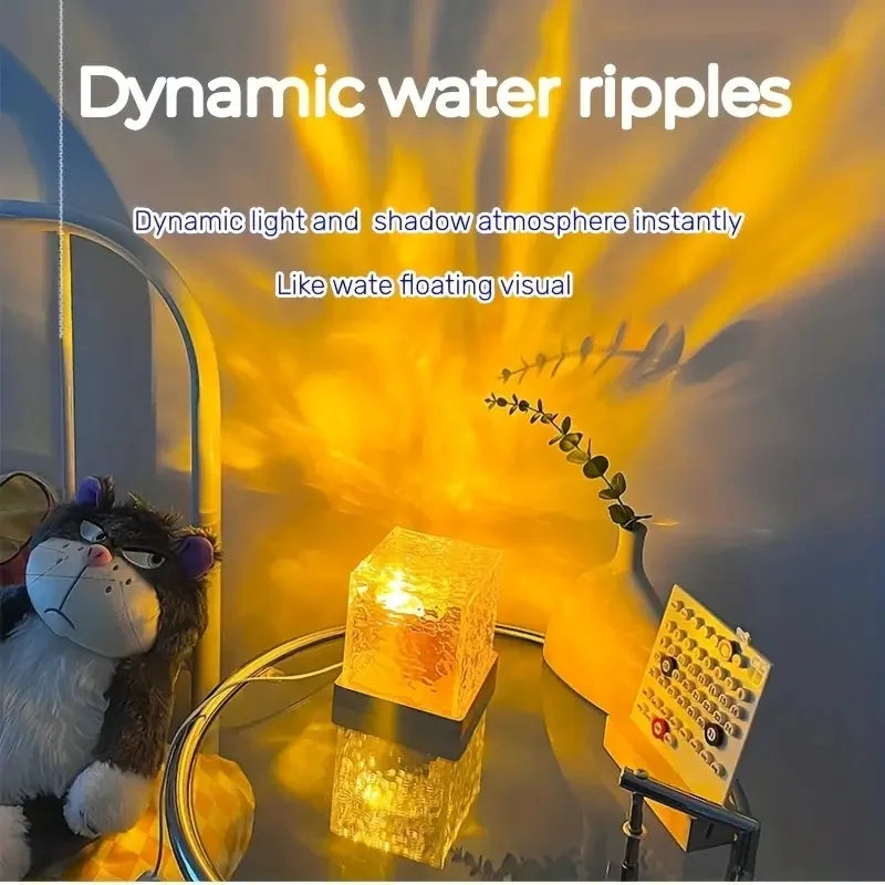 Veilleuse d'eau dynamique : Laissez-vous bercer par les vagues de lumière
