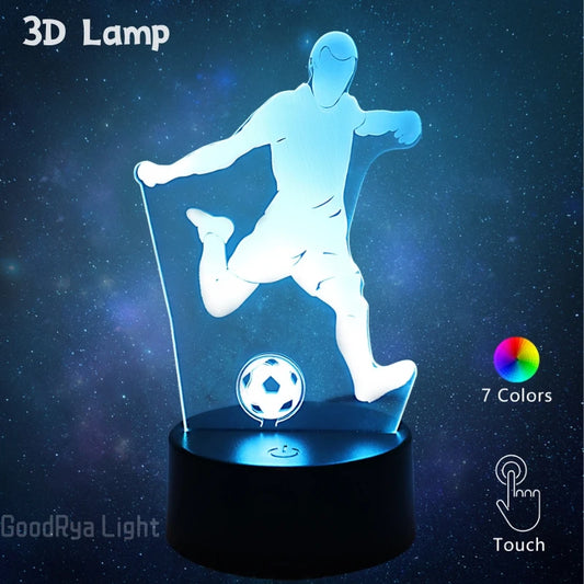 Veilleuse LED USB 3D Football : Un cadeau unique pour les passionnés de football